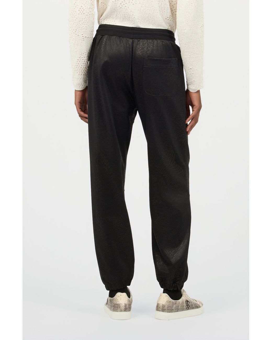 Roberto Cavalli Black Sports Pants With Python Print for men
