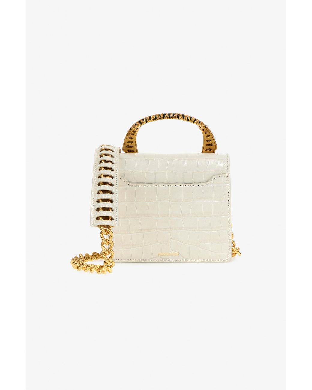 Roberto Cavalli Metallic Medium Roar Bag