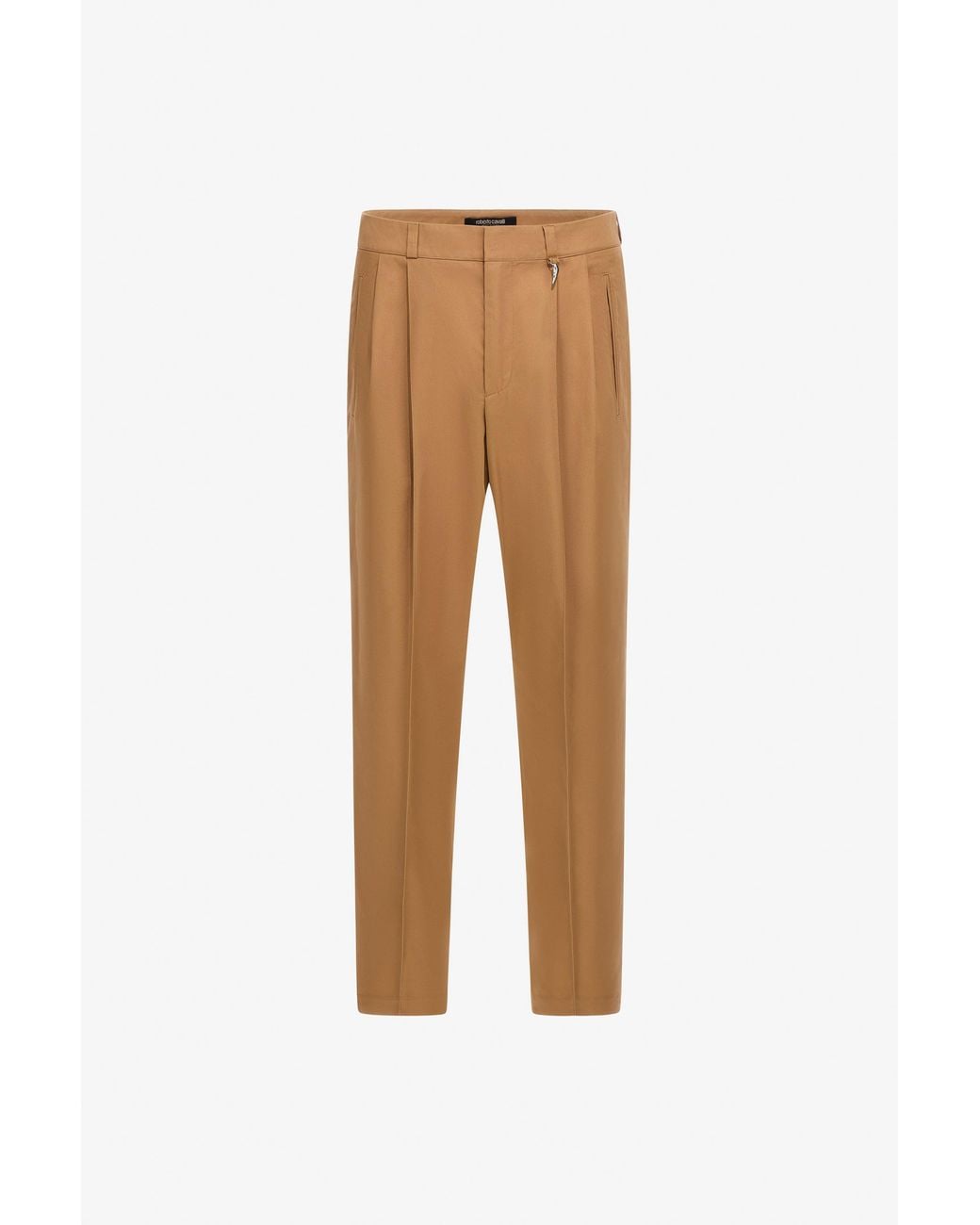 Roberto Cavalli White Pants With Fang Detail for men