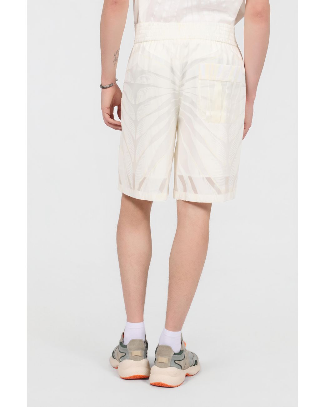 Bermudas Con Estampado Ray Devoré Roberto Cavalli de hombre de color White