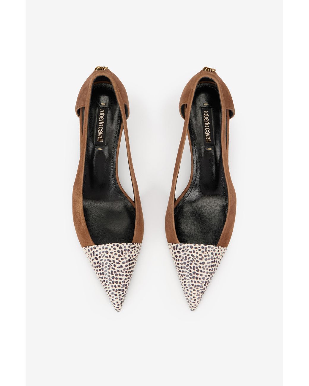 Roberto Cavalli Multicolor Shark Print Leather Pumps