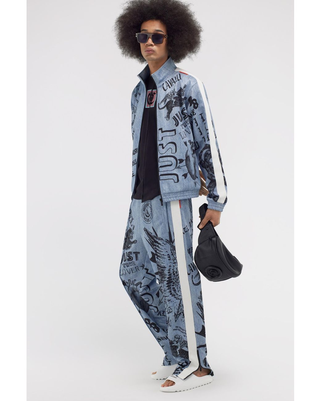 Roberto Cavalli Blue Just Cavalli Trousers for men