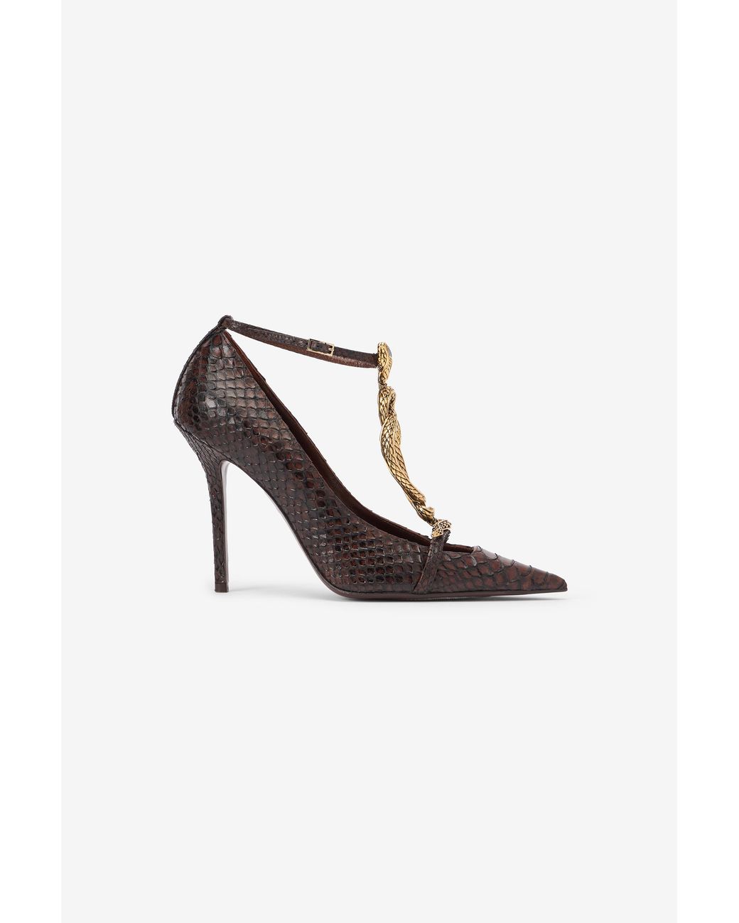 Roberto Cavalli Multicolor Scale-Pattern Pumps With Snake Motif