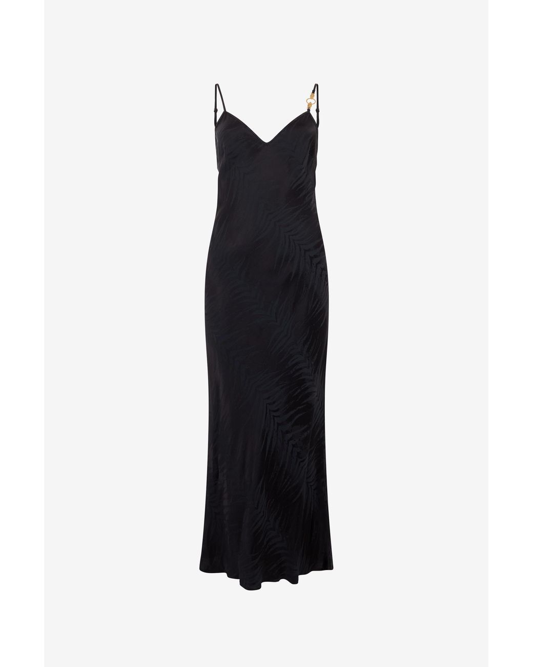 Roberto Cavalli Black Natural Barb Print Midi Dress