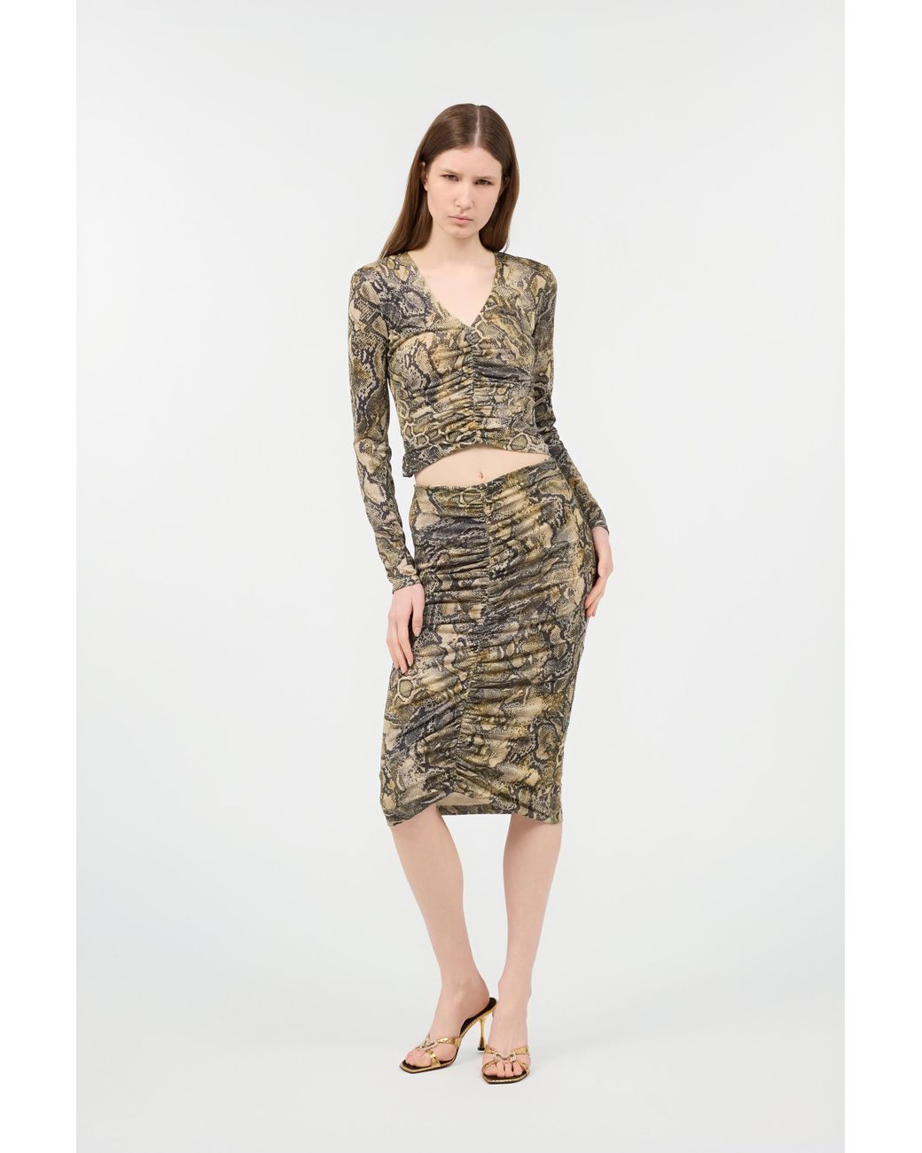 Falda Con Estampado Python Roberto Cavalli de color Multicolor