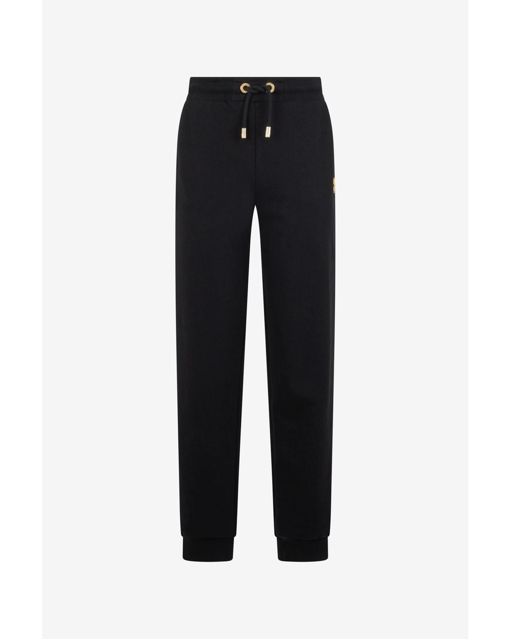 Roberto Cavalli Black Cotton Joggers With Monogram Rc