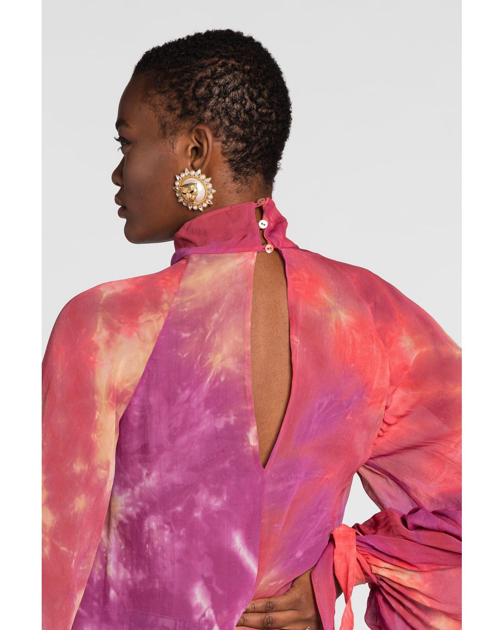 Roberto Cavalli Pink Tie-Dye Top