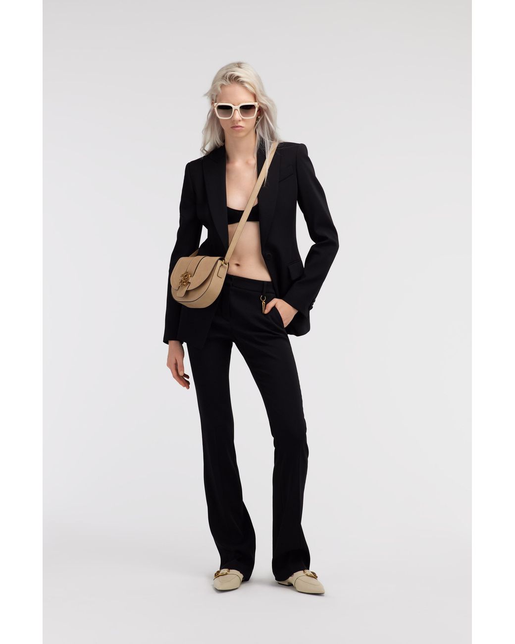 Roberto Cavalli Black Pants With Fang Detail