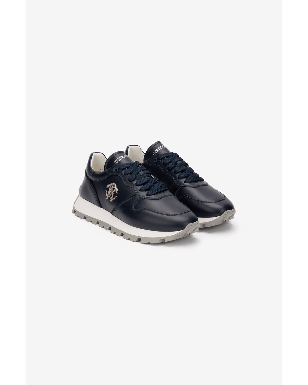 Roberto Cavalli Blue Sneakers With Rc Monogram for men