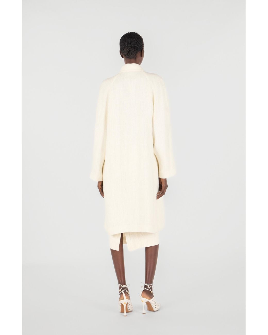 Roberto Cavalli White Wall Print Coat