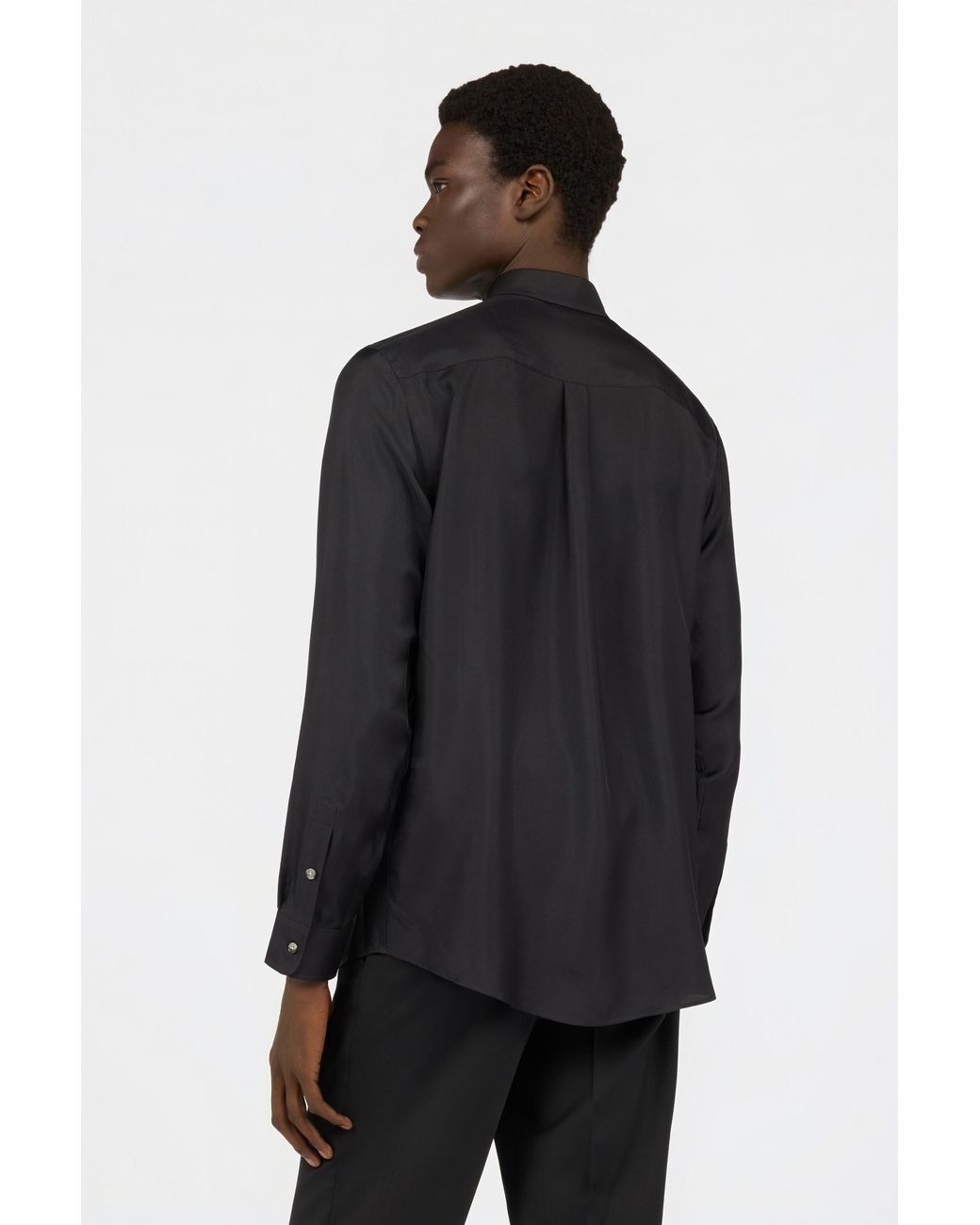 Roberto Cavalli Black Silk Shirt for men