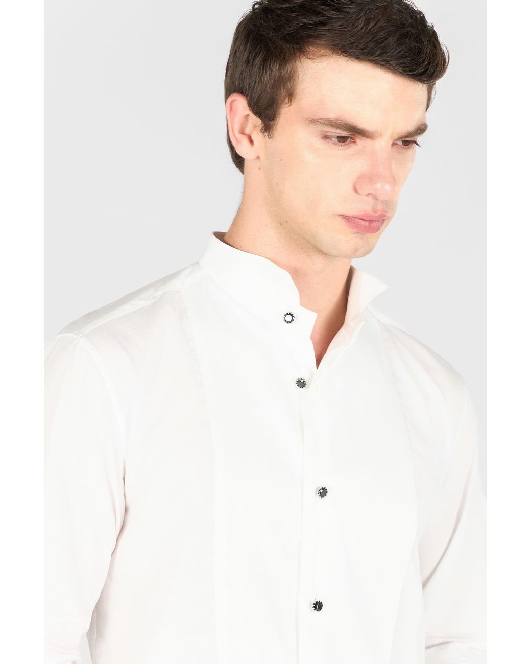 Roberto Cavalli Blue Shirt With Plastron for men