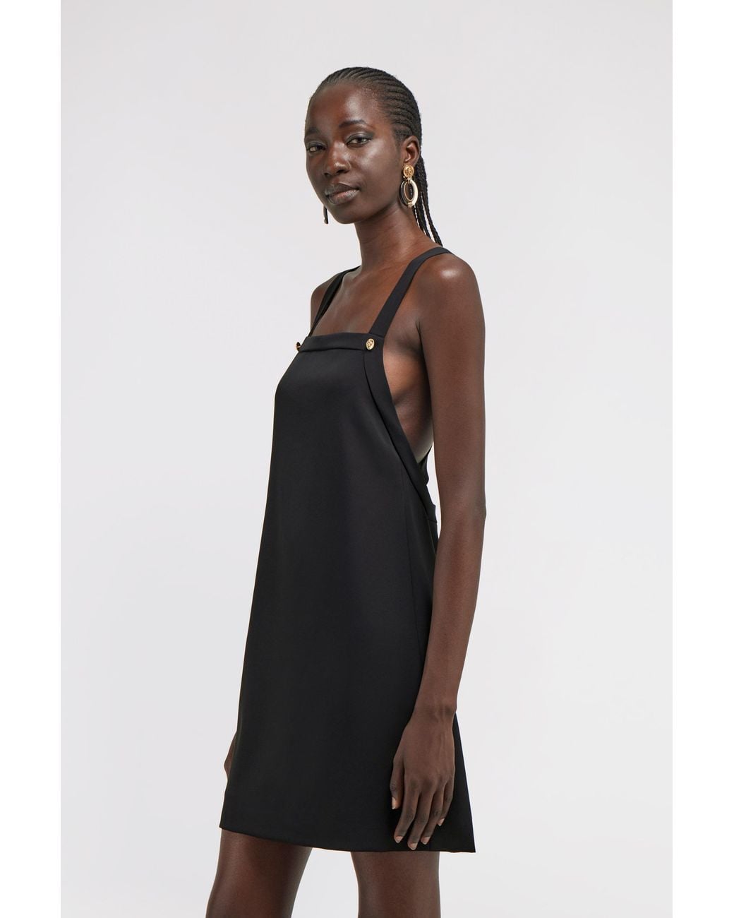 Roberto Cavalli Black Rc Logo Dress