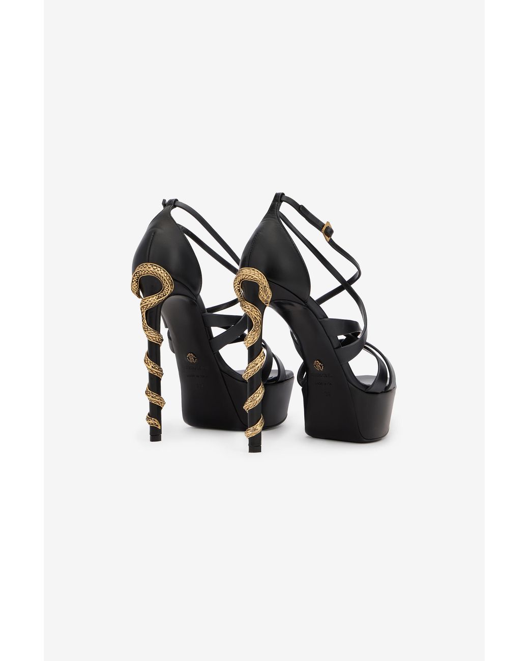 Roberto Cavalli Multicolor Serpentine Sandals