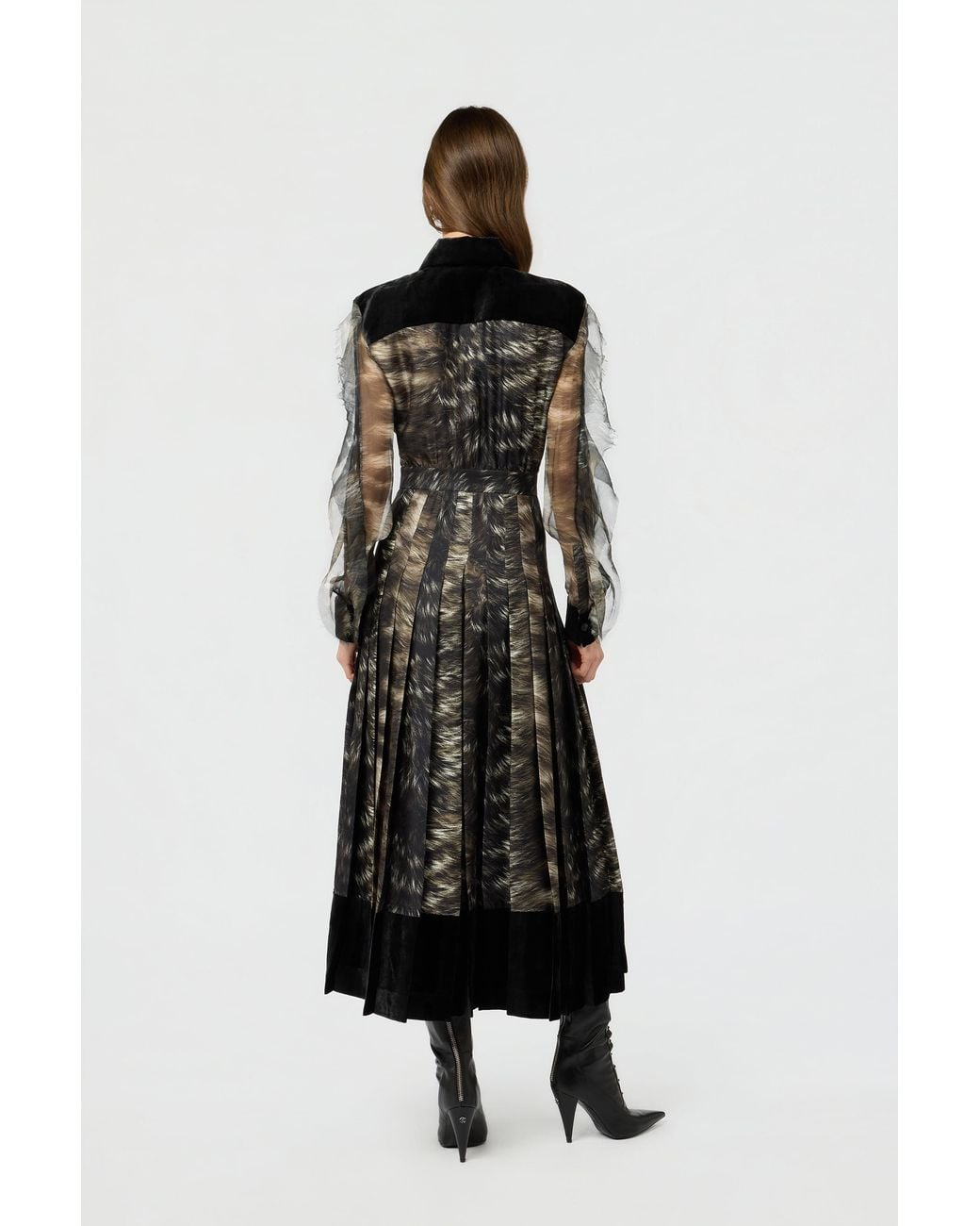 Roberto Cavalli Black Midi Dress