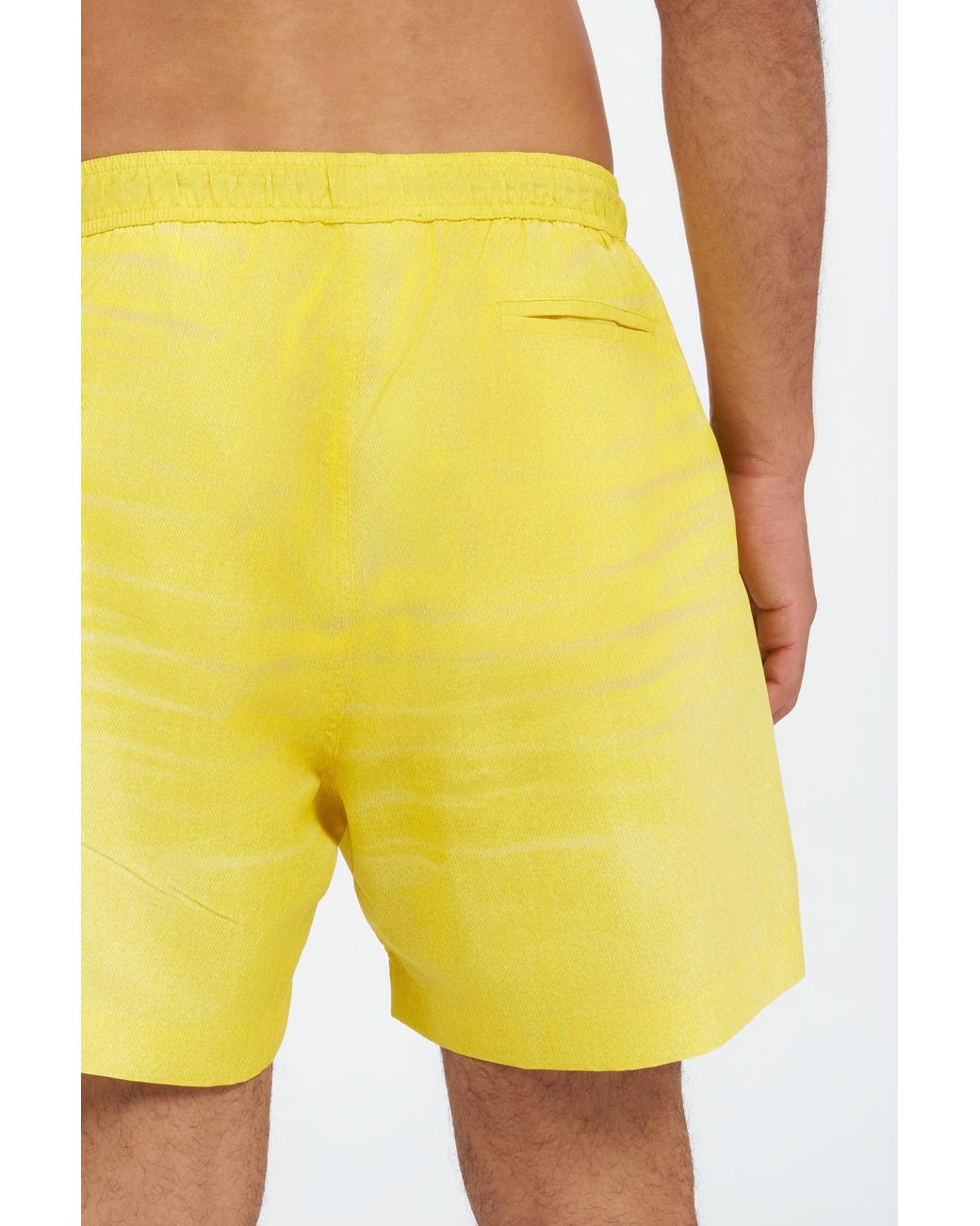 Roberto Cavalli Yellow Bermuda Swim Shorts for men