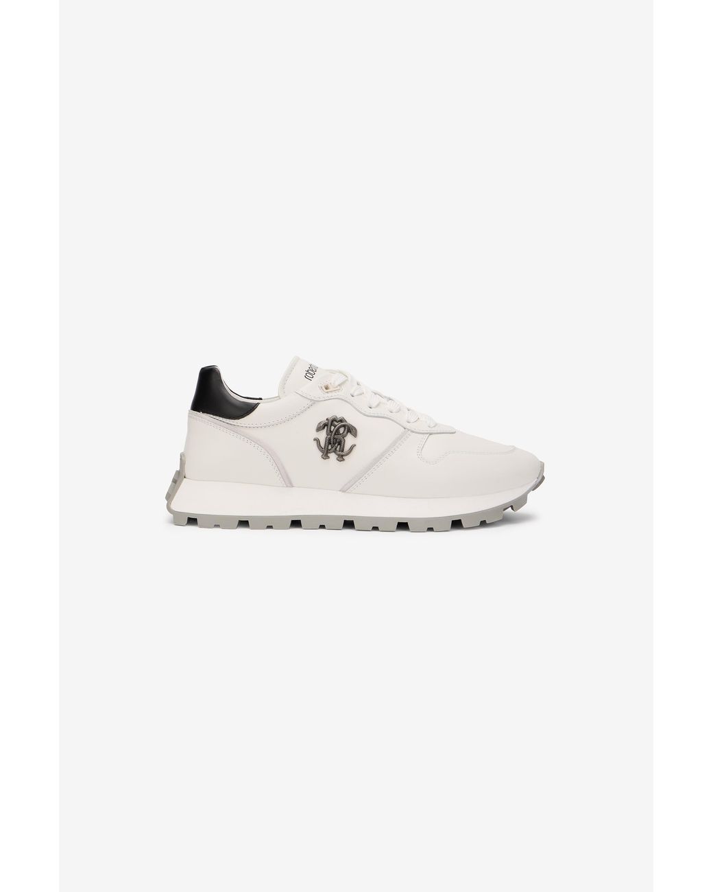 Roberto Cavalli White Sneakers With Rc Monogram for men