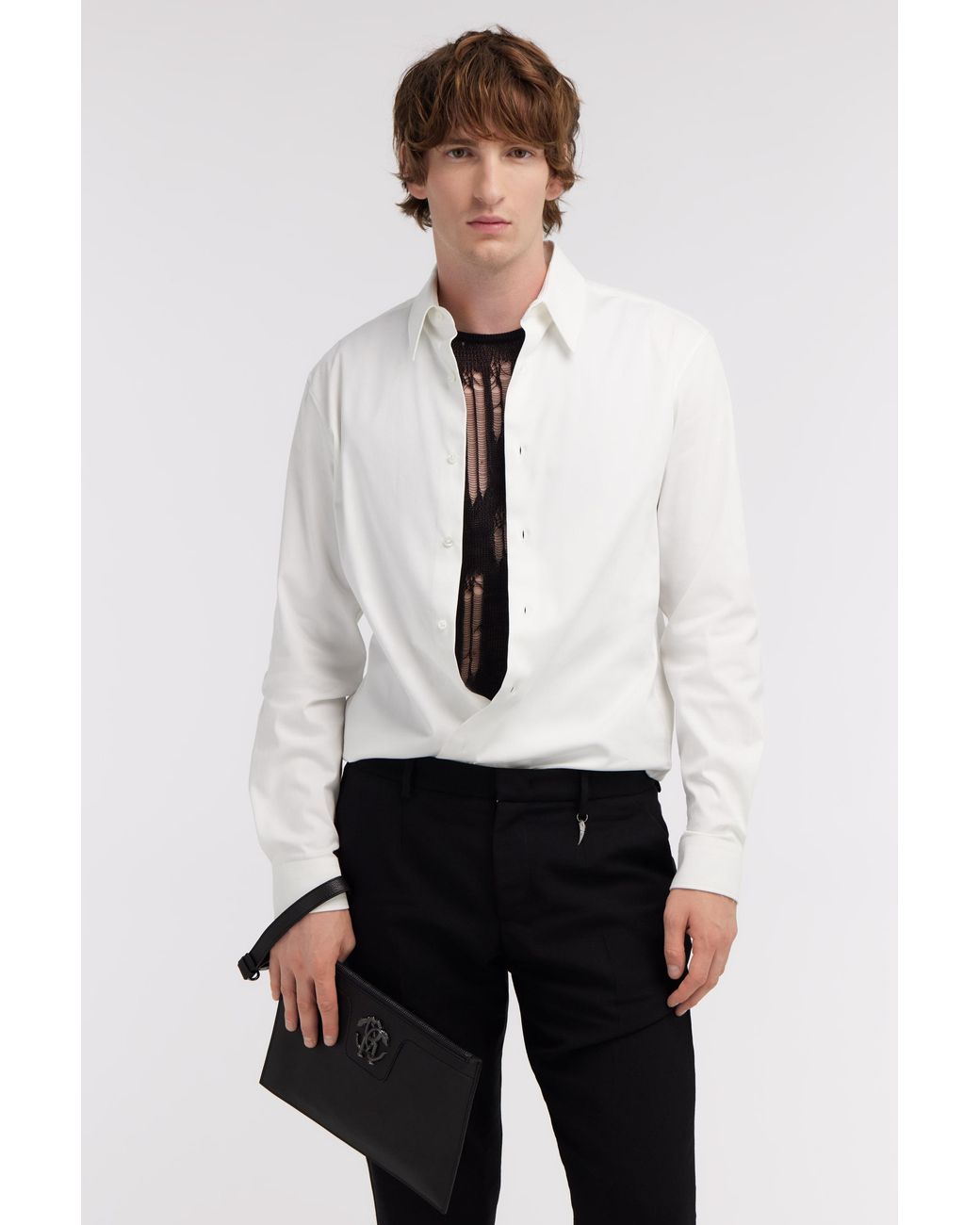 Roberto Cavalli White Classic Rc Shirt for men