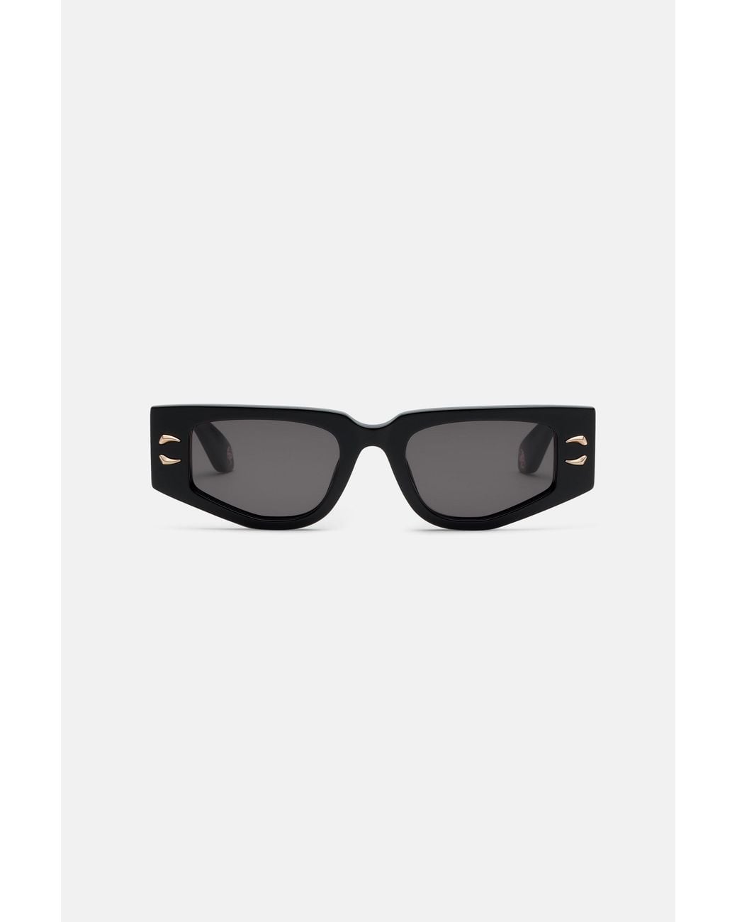Roberto Cavalli Black Sunglasses With Rectangular Front And Fangs