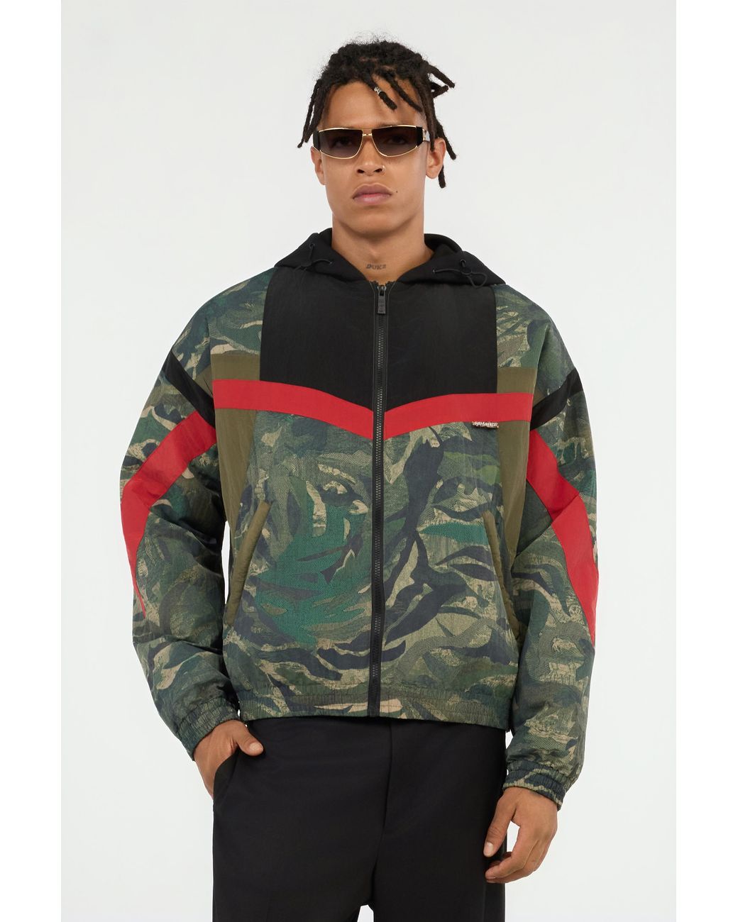 Roberto Cavalli Green Tiger Camu Print Jacket for men