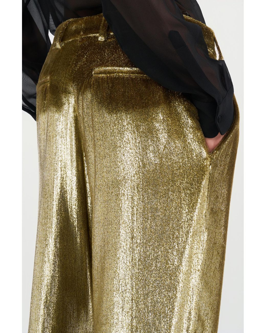 Roberto Cavalli Green Velvet Long Pants