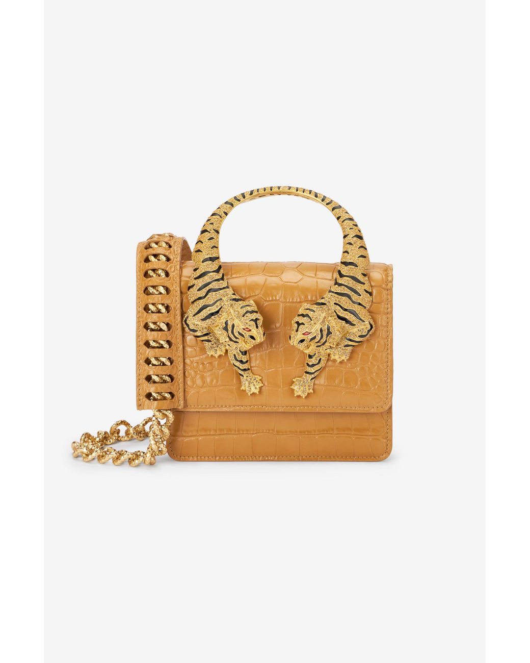 Roberto Cavalli Metallic Medium Roar Bag