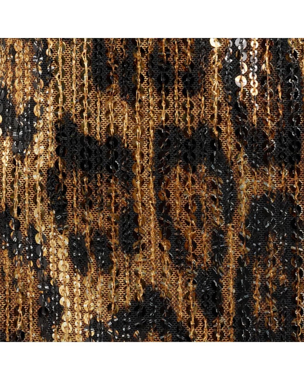 Roberto Cavalli Black Leopard-Print Sequin Mini Skirt