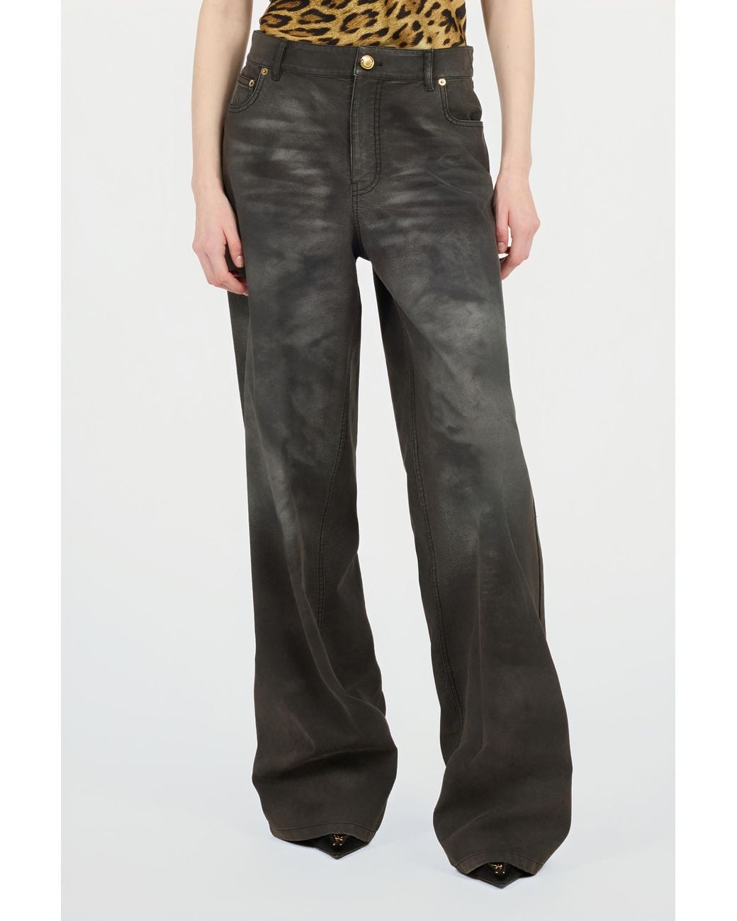 Roberto Cavalli Black Loose-Fit Jeans