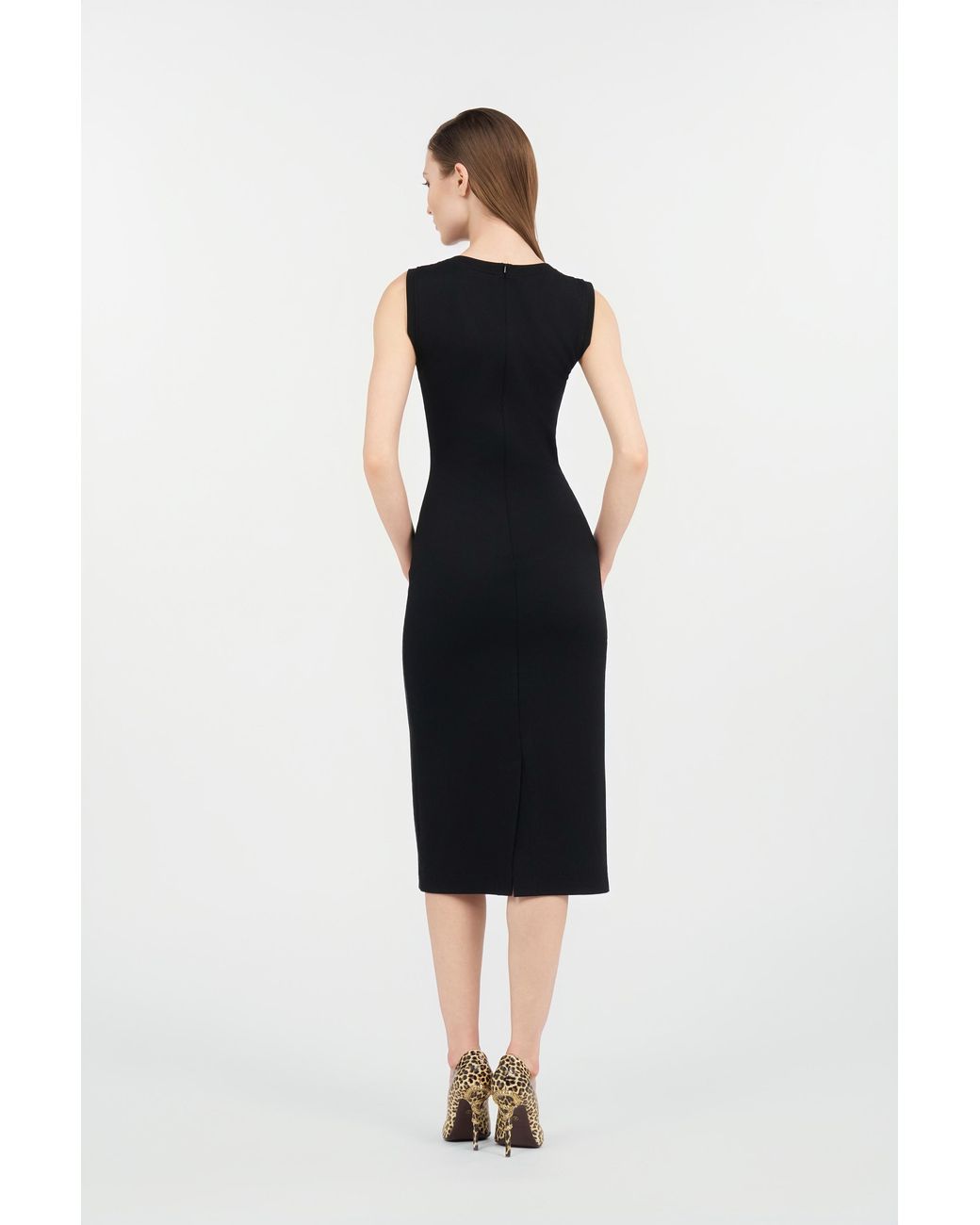 Roberto Cavalli Black Embroidered Dress