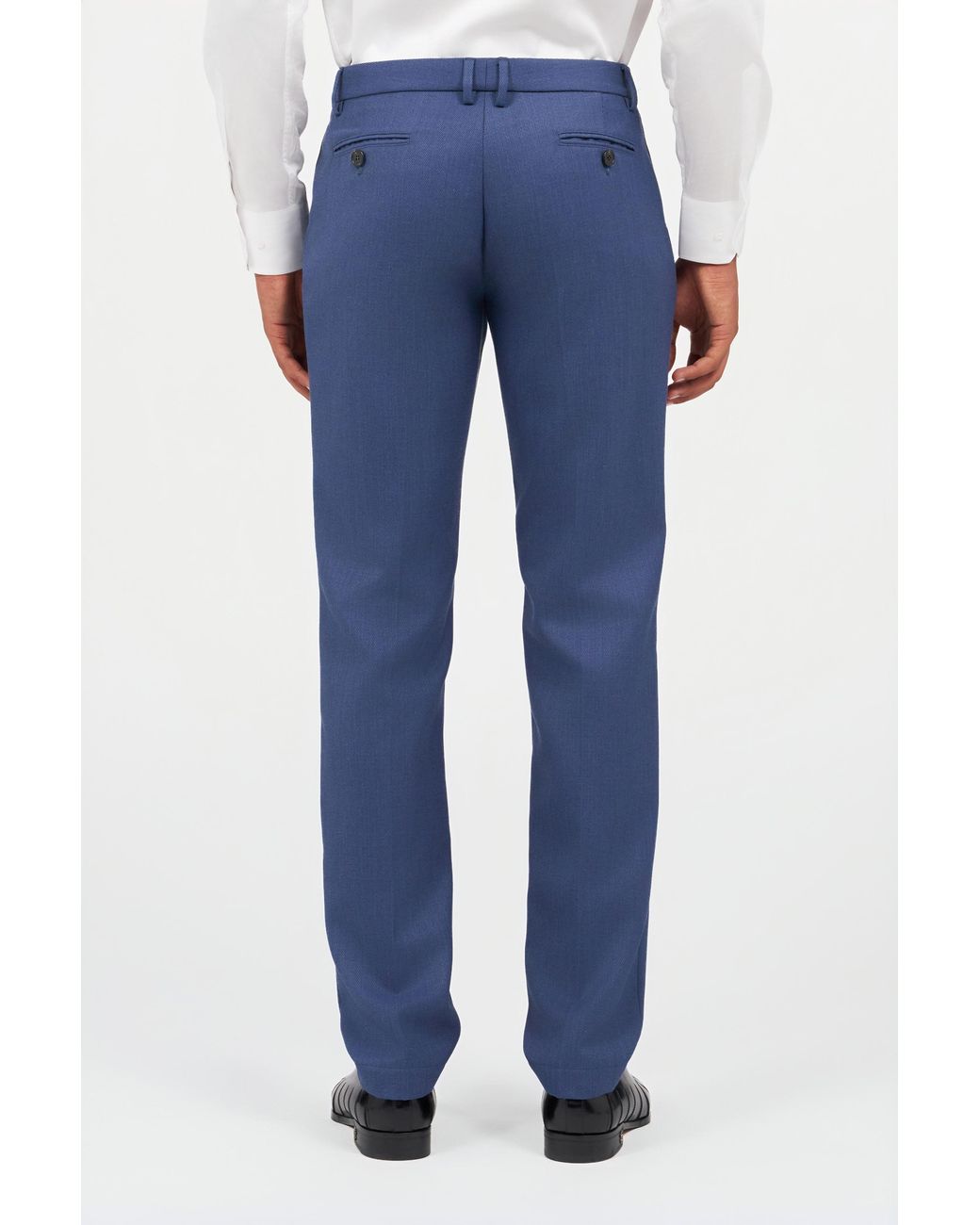 Roberto Cavalli Blue Mid-Rise Pants for men