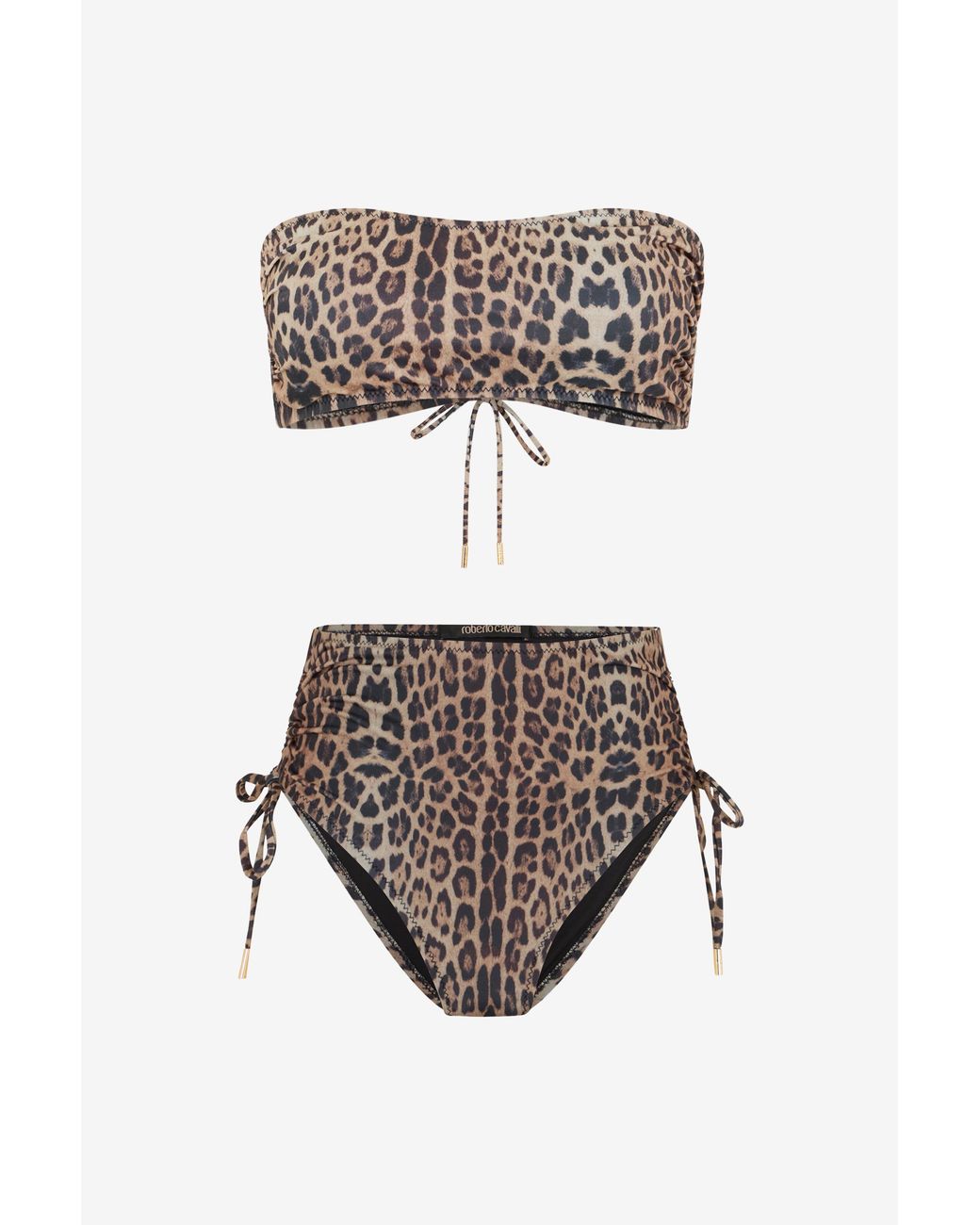 Roberto Cavalli White Jaguar Print Bikini