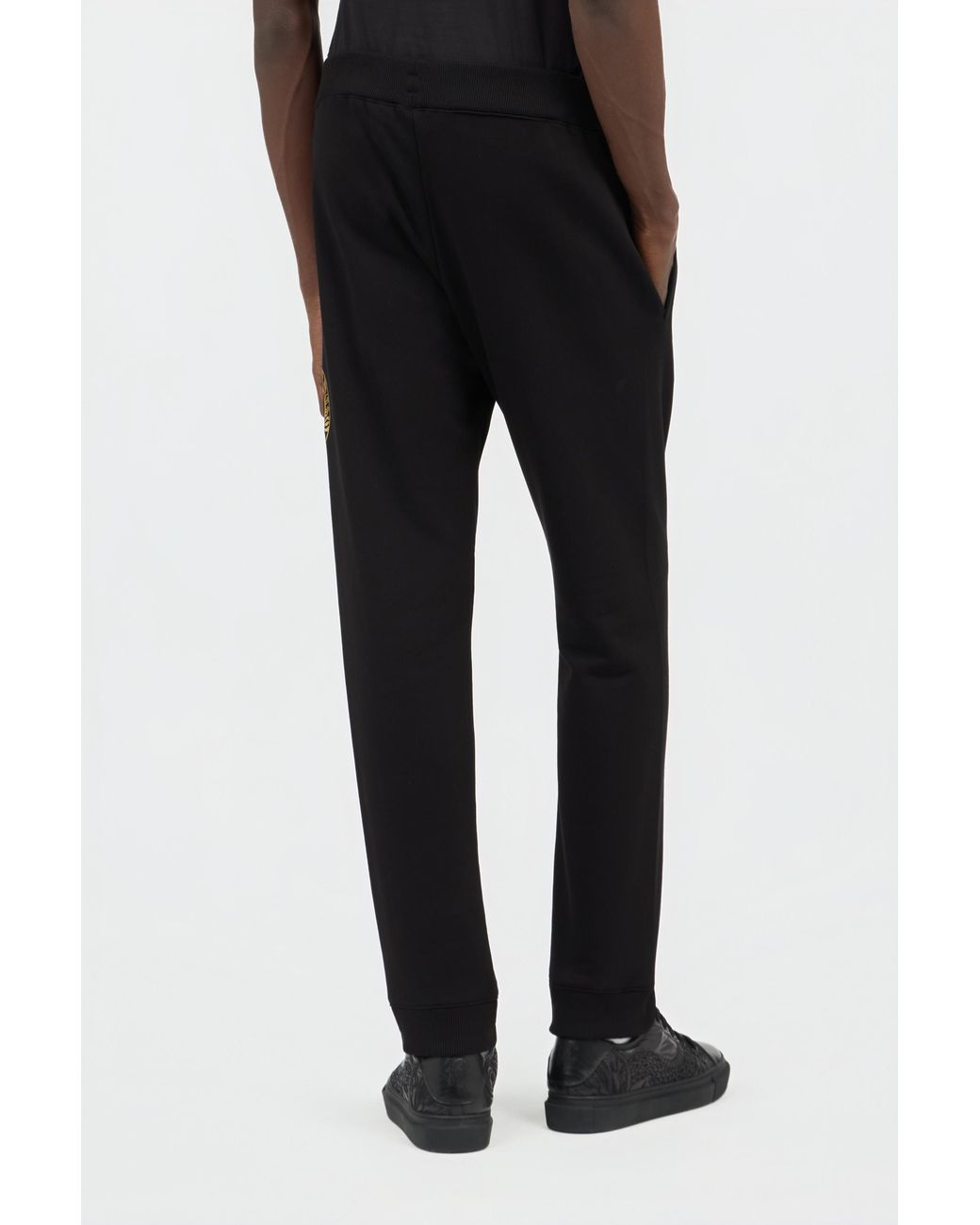 Roberto Cavalli Black Cotton Trousers for men