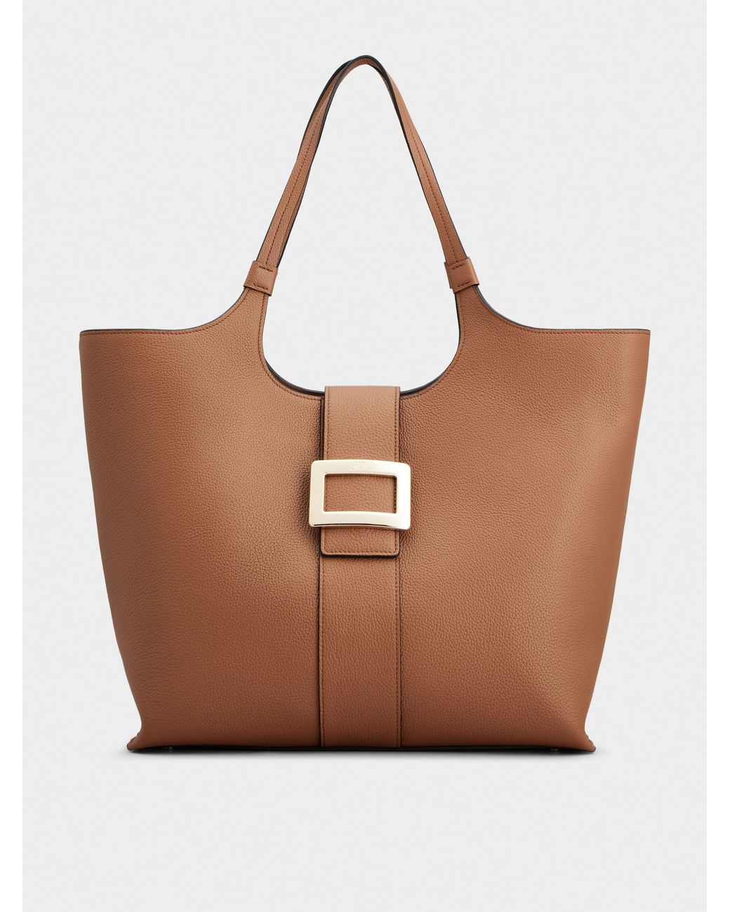 Roger Vivier Brown Belle Vivier Medium Shopping Bag