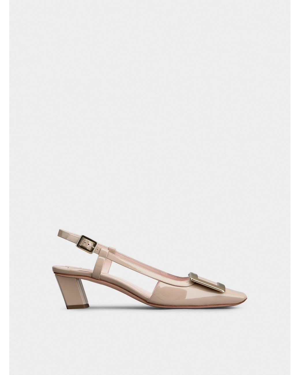 Roger Vivier White Belle Vivier Slingback Pumps