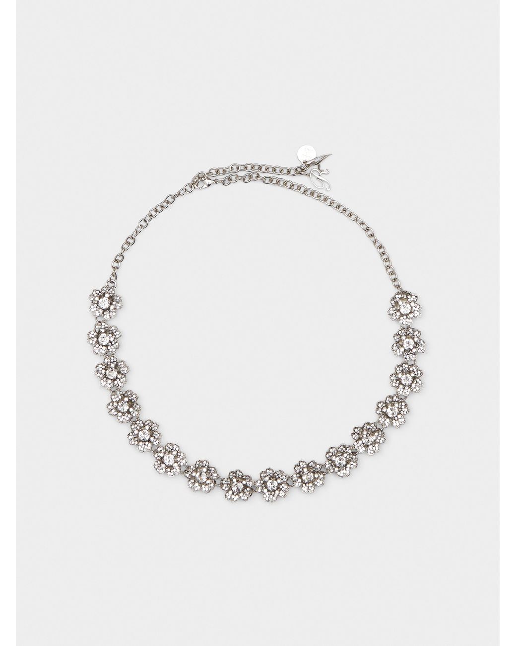 Roger Vivier Metallic Bouquet Multiflowers Necklace