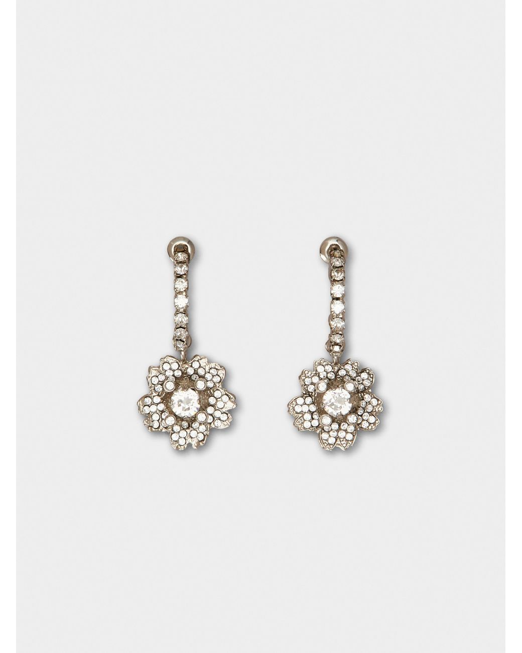 Roger Vivier White Efflorescence Earrings