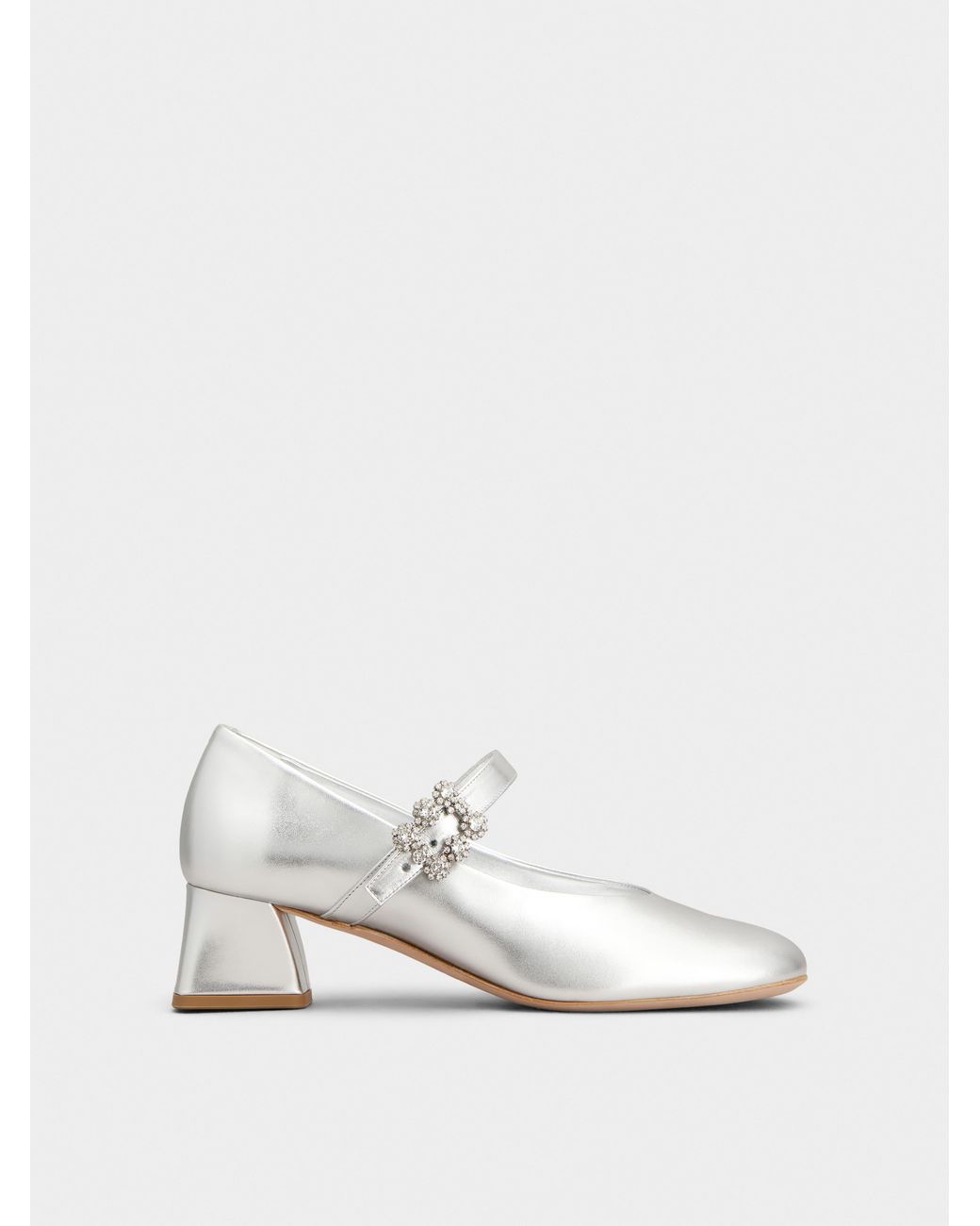 Roger Vivier White Efflorescence Mary Jane Pumps
