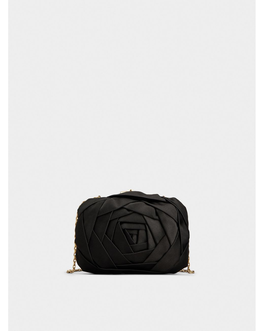 Roger Vivier Black Rose Vivier Clutch