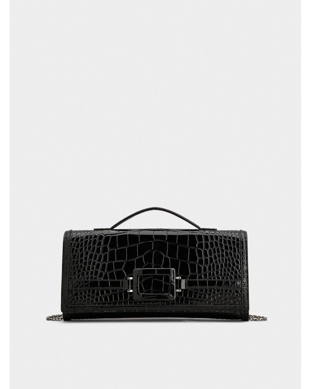 Roger Vivier Black Belle Vivier Clutch