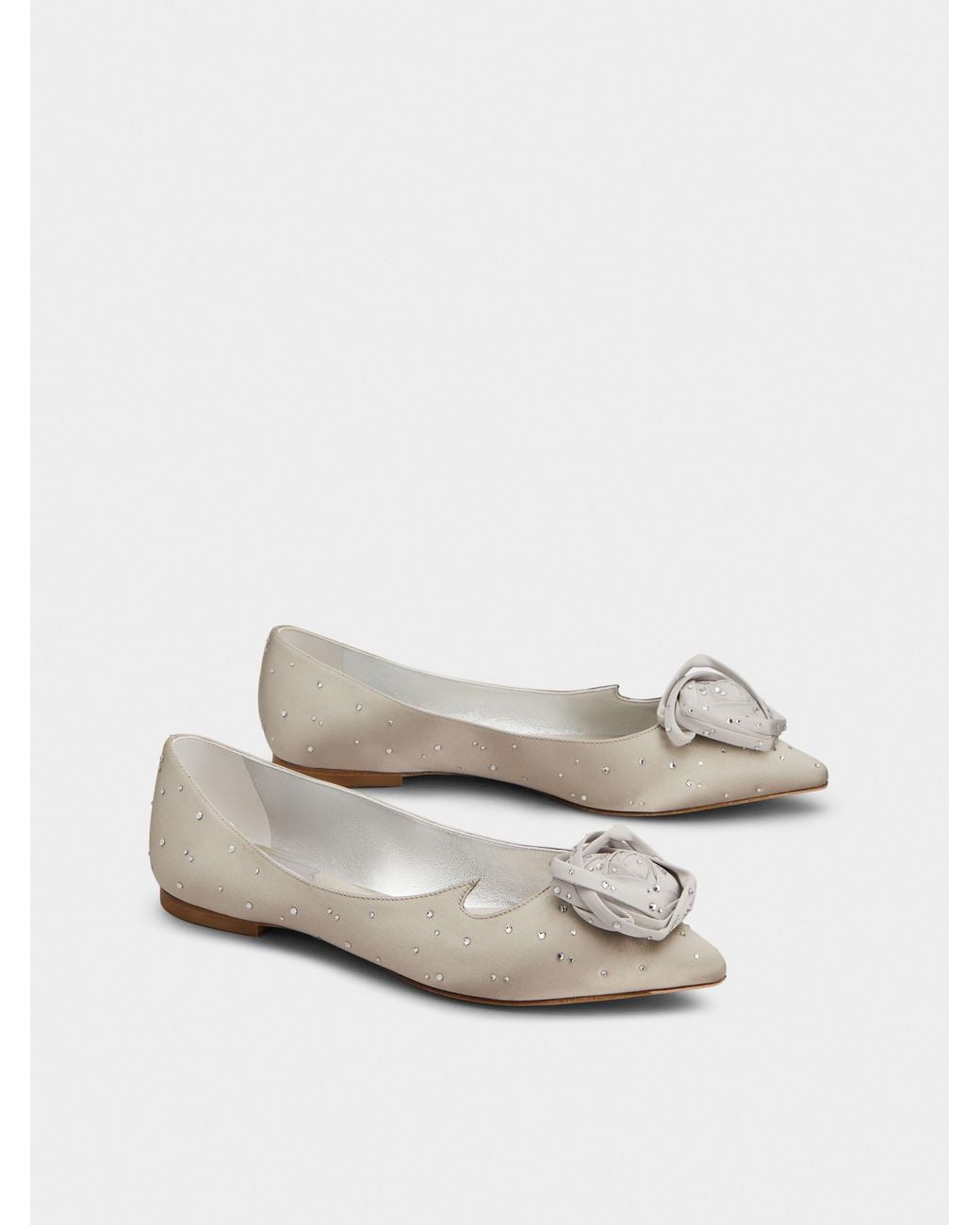 Roger Vivier Natural Rose Vivier Ballerinas