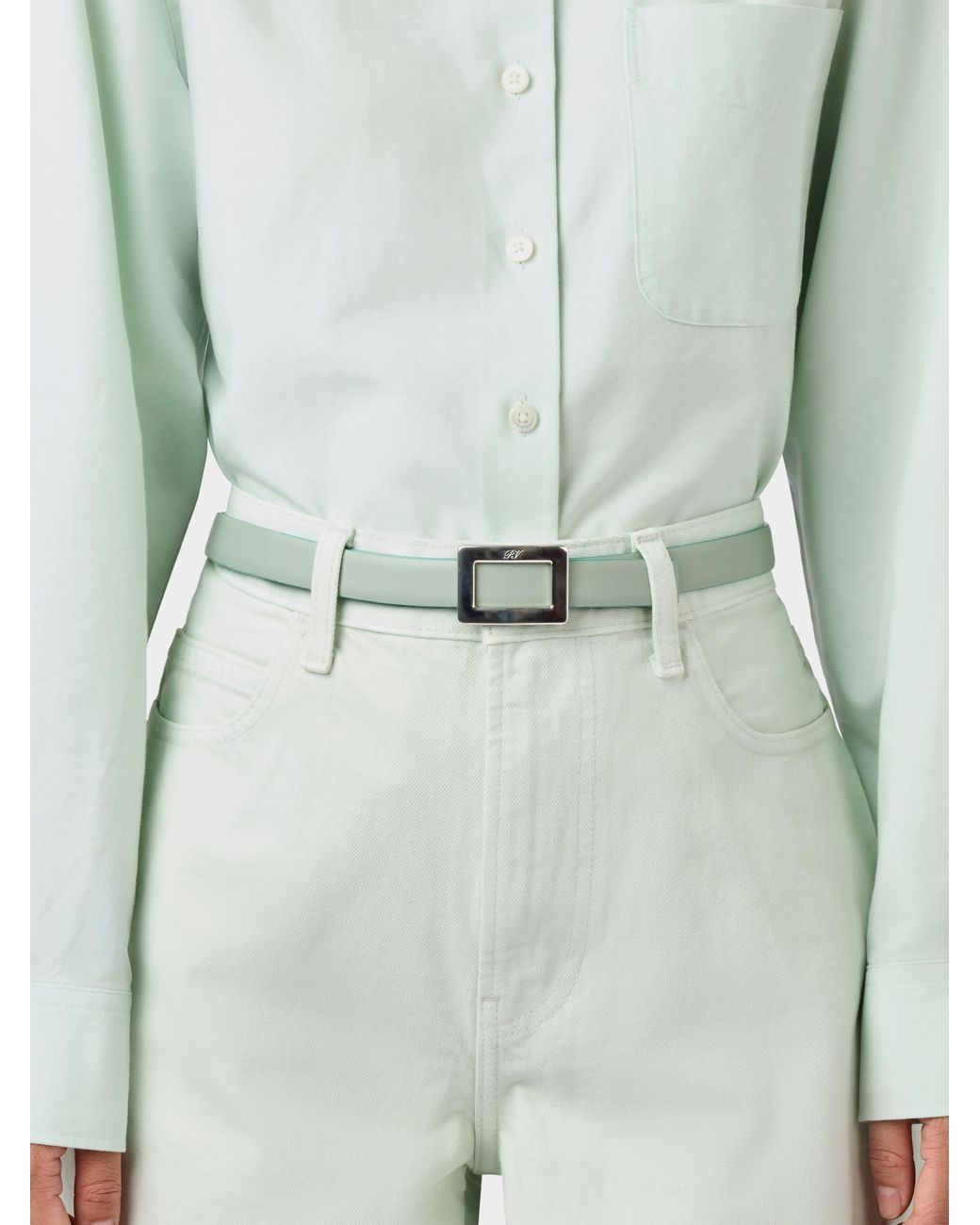 Roger Vivier Green Belle Vivier Belt