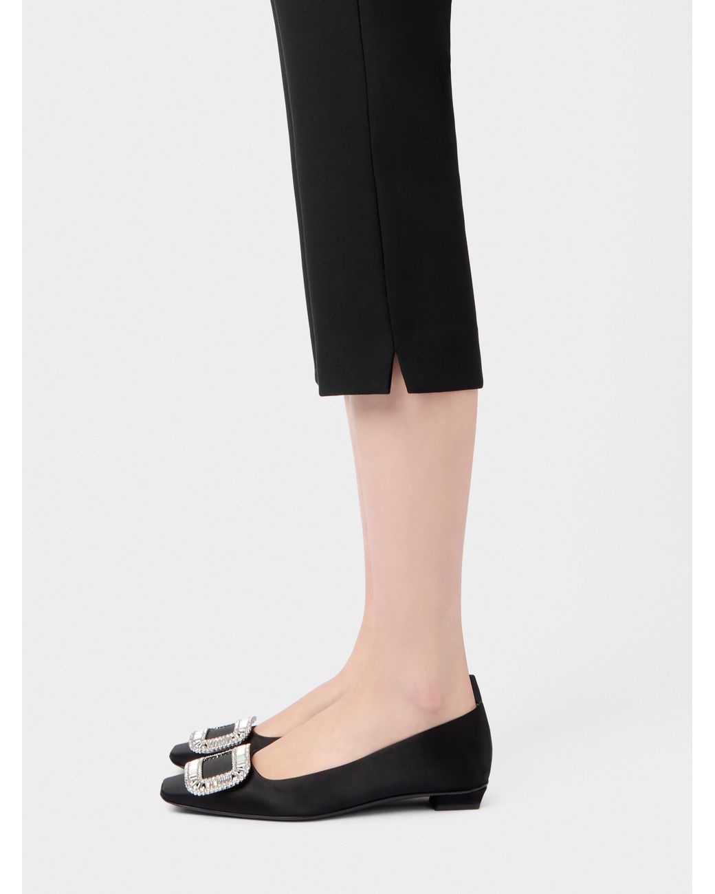 Roger Vivier Black Belle Vivier Ballerinas