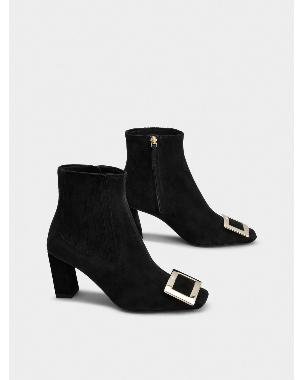 Roger Vivier Black Belle Vivier Chelsea Booties