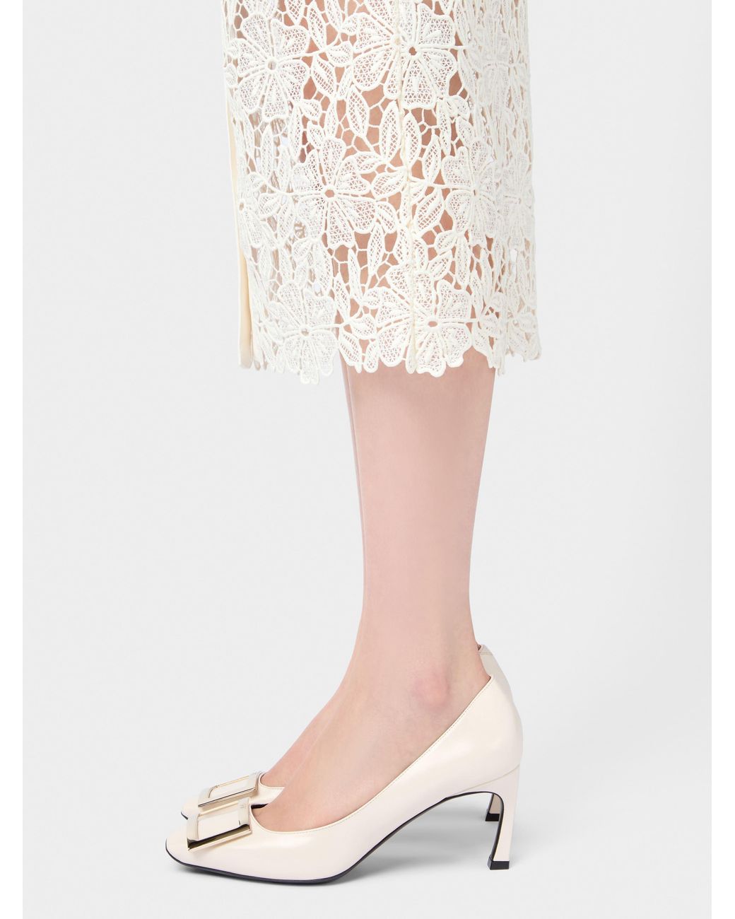 Roger Vivier White Trompette Pumps