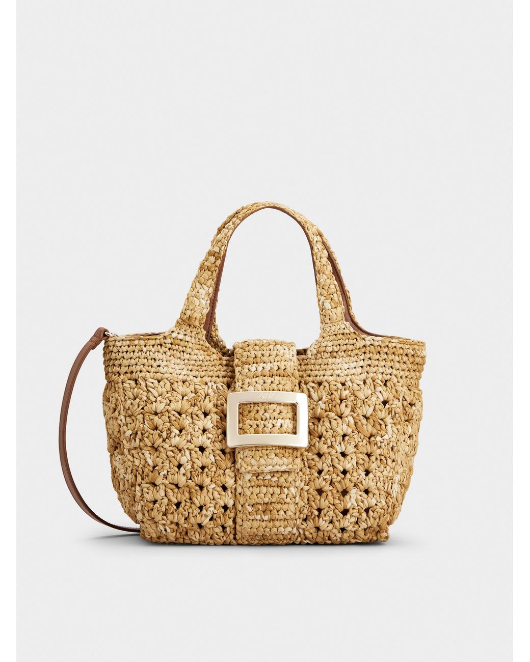 Roger Vivier Metallic Belle Vivier Mini Shopping Bag