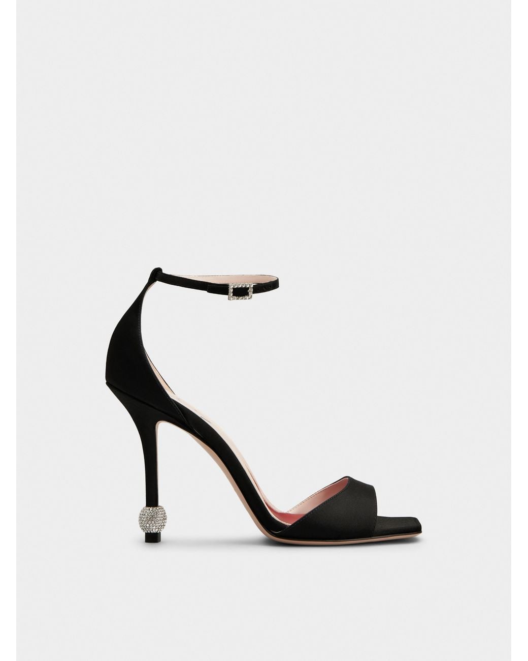 Roger Vivier White Jewel Heel Sandals