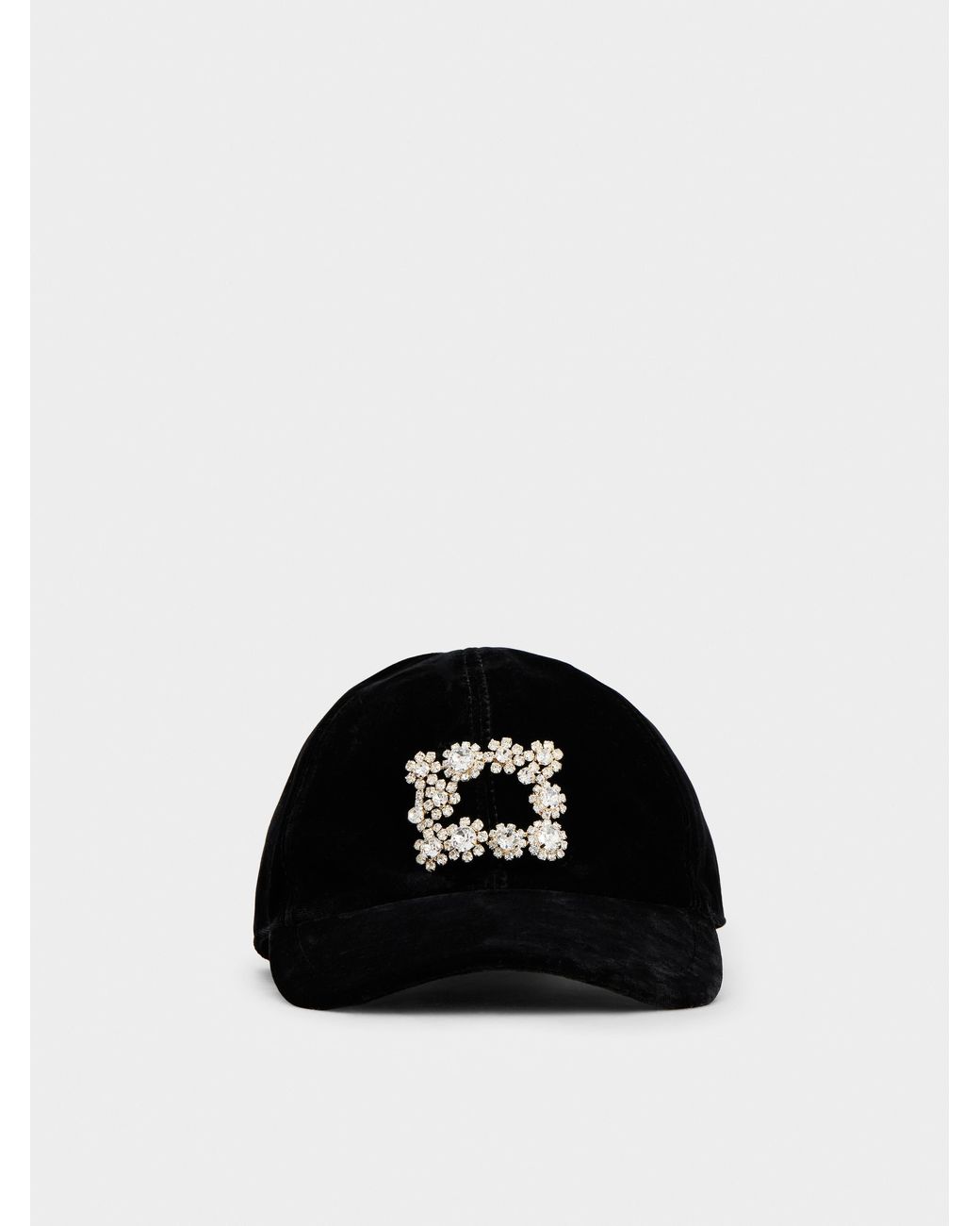 Roger Vivier Black Efflorescence Baseball Cap