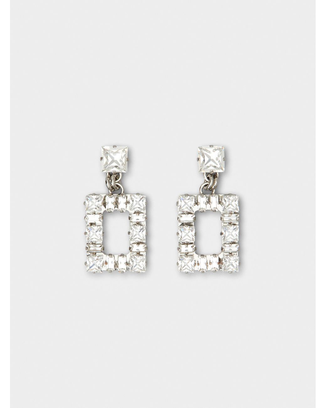 Roger Vivier White Très Vivier Earrings