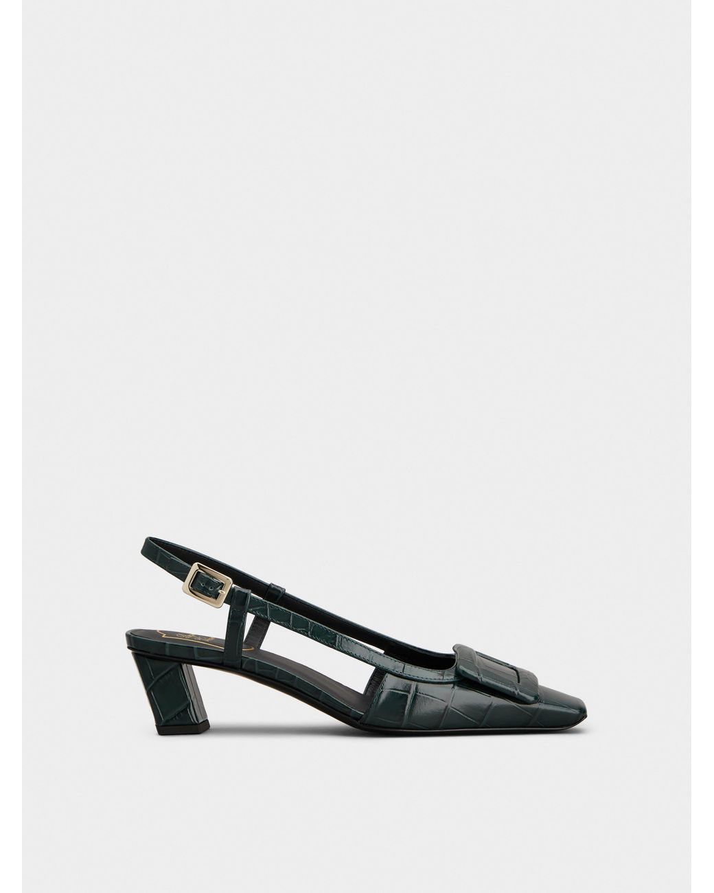 Roger Vivier White Belle Vivier Slingback Pumps