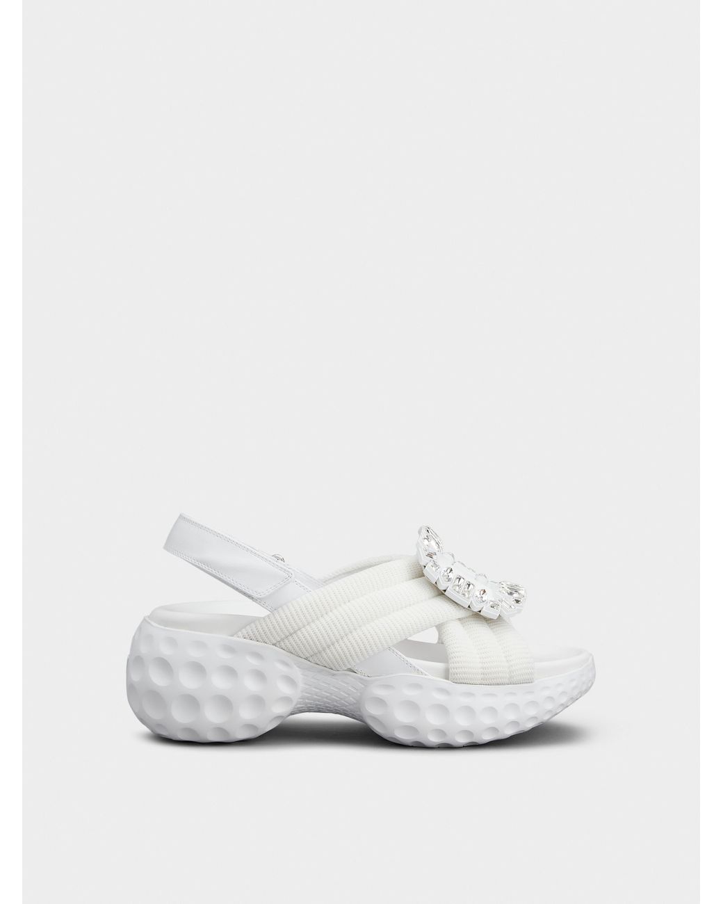 Roger Vivier White Viv' Run Light Sandals